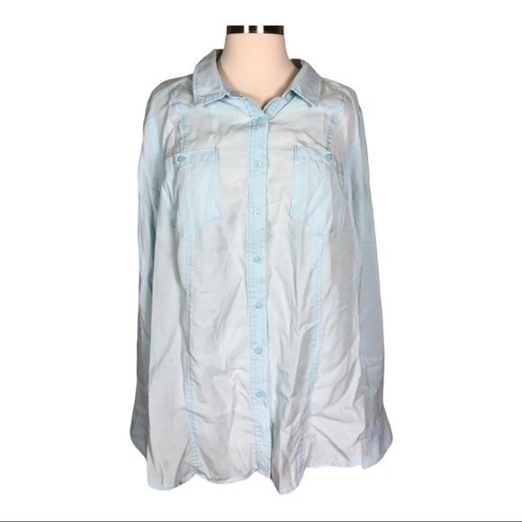 Lane Bryant Button Up‎ Top - Picture 1 of 6